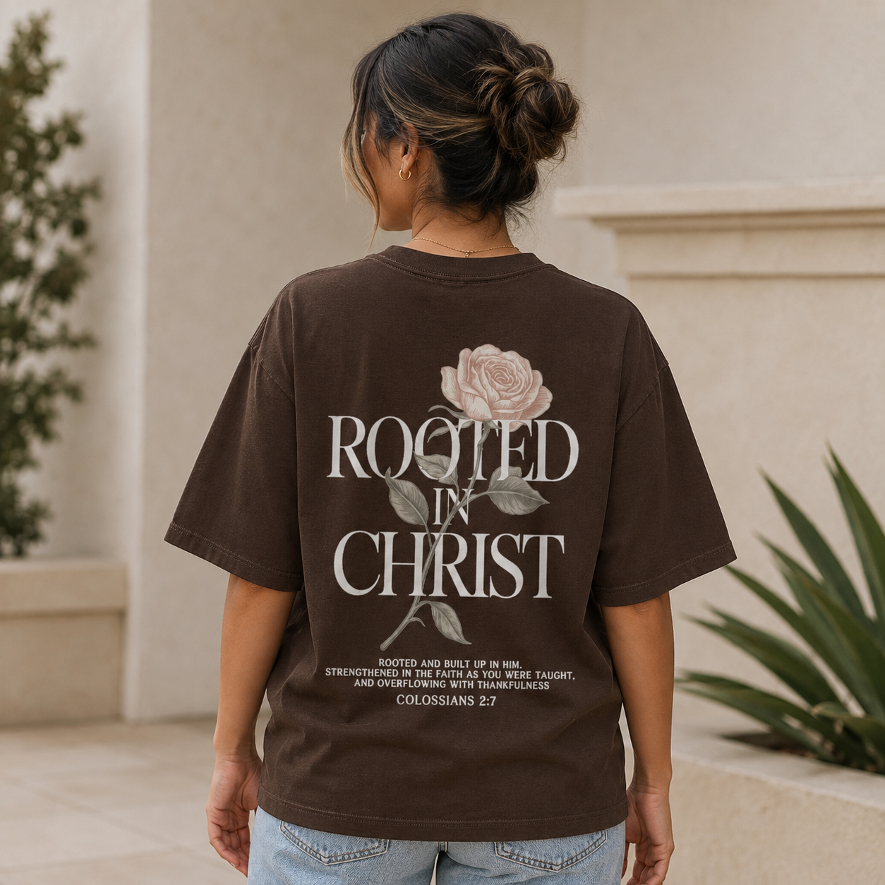 Rooted in Christ oversized tee from FGVN Apparel