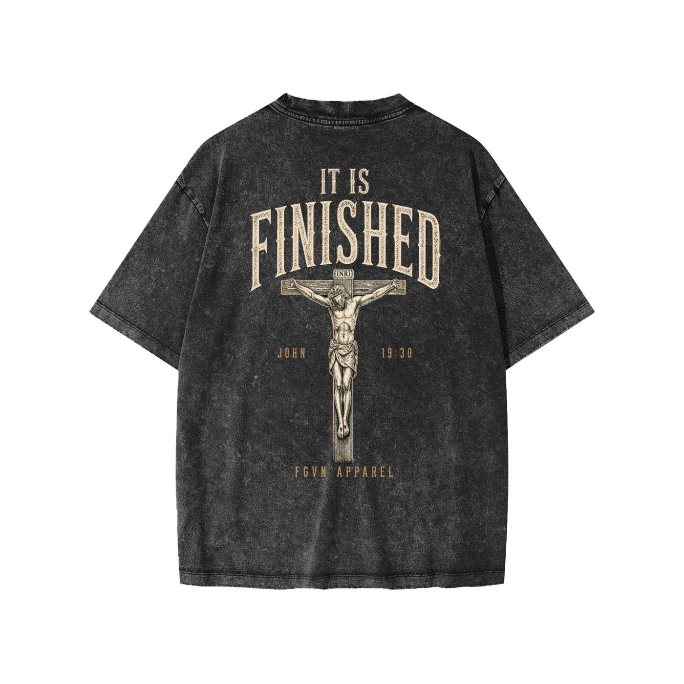 It Is Finished Snow-Washed Oversized Youth Tee