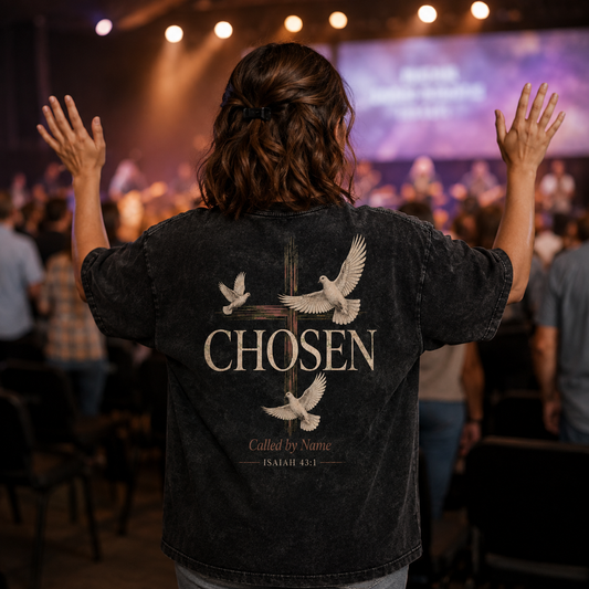 Chosen Snow Washed Oversized Heavyweight Tee