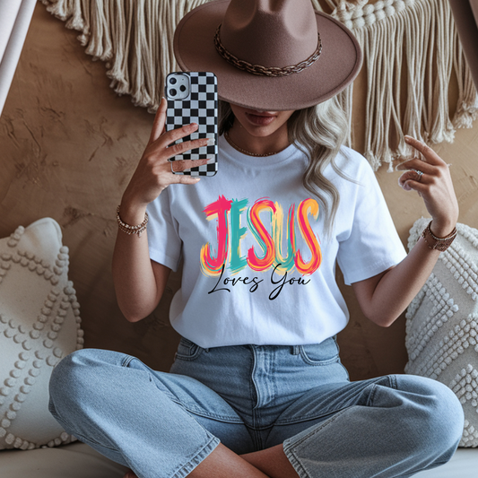 Women's Jesus Loves You tee