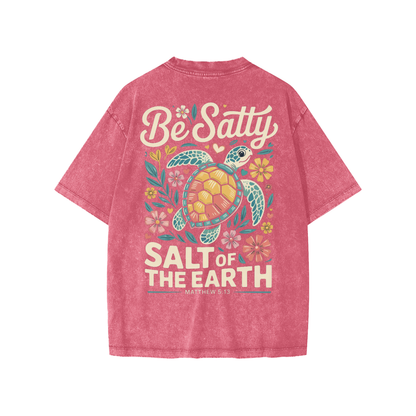 Salt of the Earth Snow-Washed Oversized Youth Tee